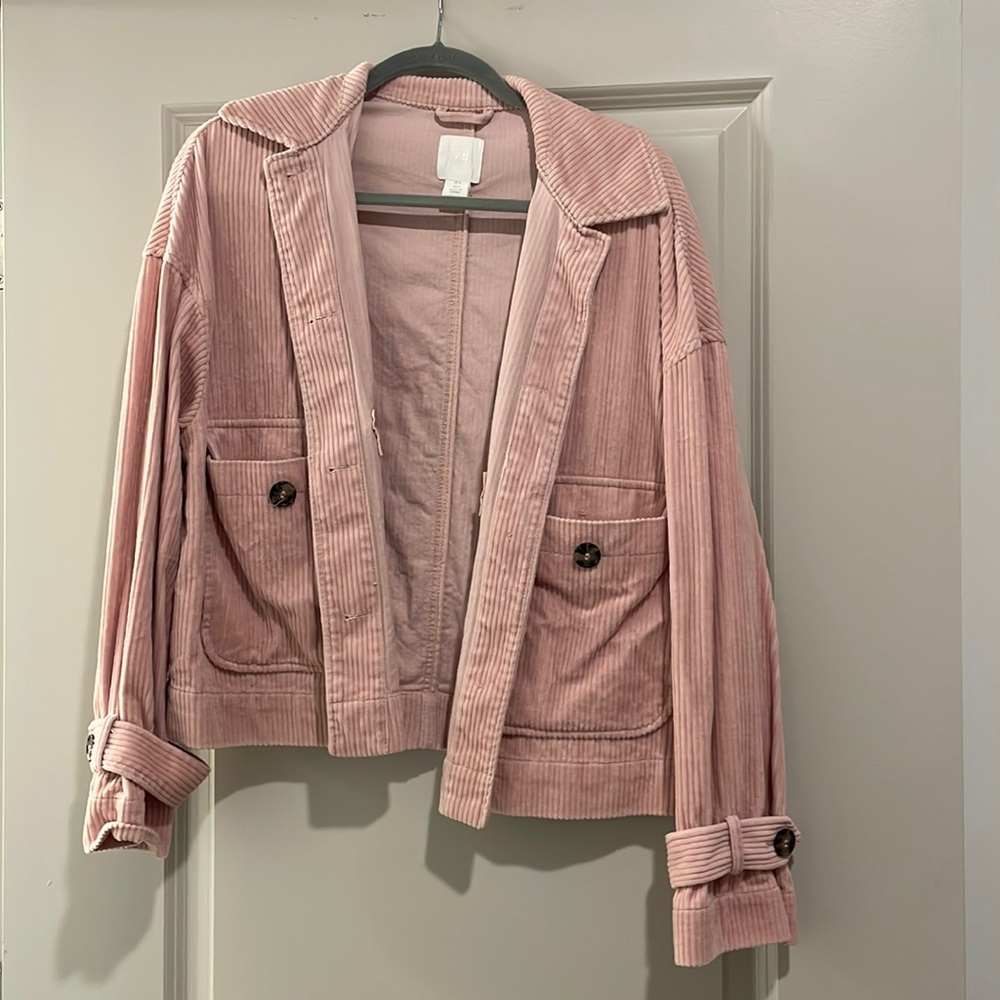 Corduroy H&M dusty pink jacket